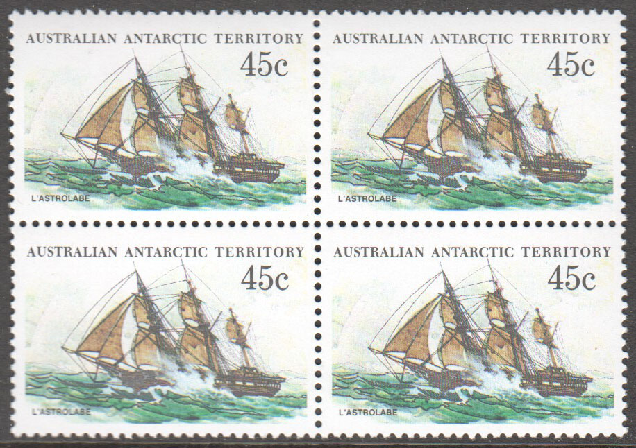 Australian Antarctic Territory Scott L49 MNH Block